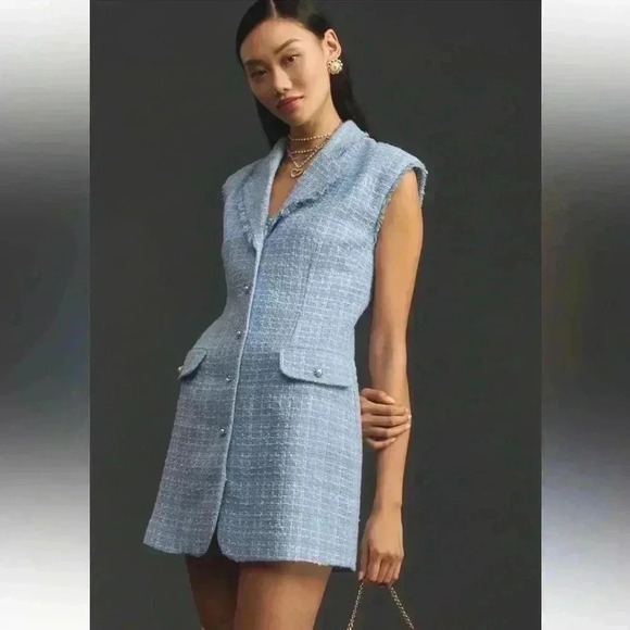 Maeve Dresses & Skirts - Maeve Sleeveless Tweed Blazer
Mini Dress | Anthropologie Size 14 NWOT